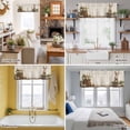 thumbnail image 5 of Easter Bunny Kitchen Curtain Valances for Windows Farmhouse Short Curtains, Simple Retro Spring Rabbit Eggs Plants Rod Pocket Valance Curtain for Bedroom Cafe Living Room, 5 of 8
