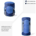 thumbnail image 6 of Elainilye Backpacking Sleeping Bag, Hiking Camping Compression Sack, Lightweight Nylon + Polyester Fiber, 35L, Blue, 6 of 7
