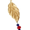 thumbnail image 6 of DecMode 35" Brown Metal Indoor Outdoor Leaf Windchime with Glass Beads and Cone Bells, 6 of 10