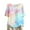 Multicolor #05, variant on Womens Tops Fashion Tie Dye Boho Blouses Short Sleeve Round Neck Button T-Shirts Floral Print Beach Linen Shirts Casual Loose Summer Tops Plus Size Tops for Women,S-4XL