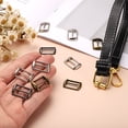 thumbnail image 4 of Uxcell 10Pcs Hebilla de Gorra de Metal para Béisbol, Ajustador de Correa de Gorra Ajustable, Sostenedor de Correa de Bolsa para Suministros de Accesorios de Fabricación de Bolsos, Negro Latte, 4 of 6