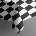 thumbnail image 3 of Black and White Checkered Pattern Rectangle Tablecloth 60"x84",Waterproof Polyester Rectangle Table Cloth, Wipeable Spillproof Polyester Tablecloth for Dining, Camping, Indoor and Outdoor, 3 of 5