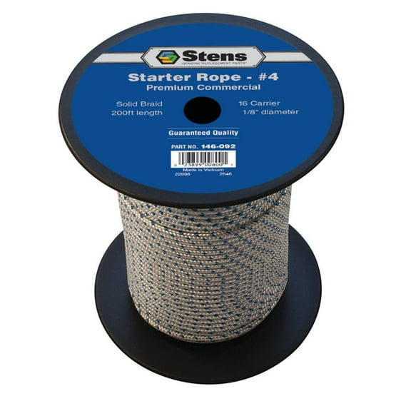 New Stens 200' Solid Braid Starter Rope 146-092 for #4 Solid Braid