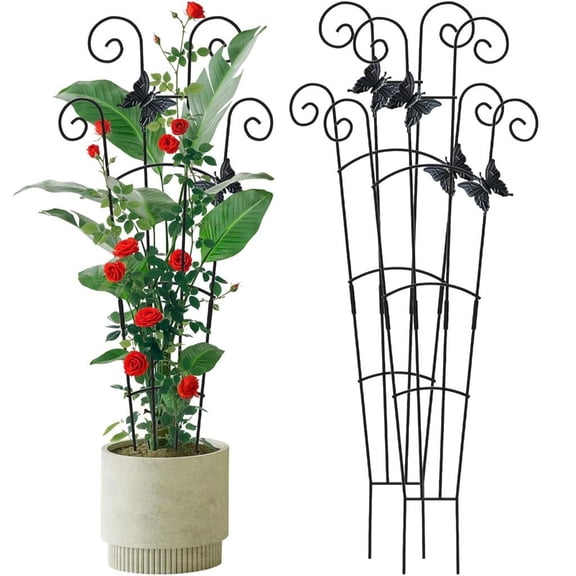 LICEWO Metal Indoor Plant Trellis for Climbing Plant Small Garden Trellis for Potted Plant Outdoor Flower Plant Support