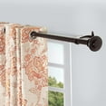 thumbnail image 3 of Deco Window 2 Pcs 84 to 120 Inches Adjustable Curtain Rod for Windows with Stacked Round Finials ( 1'' Diameter, Brown), 3 of 6