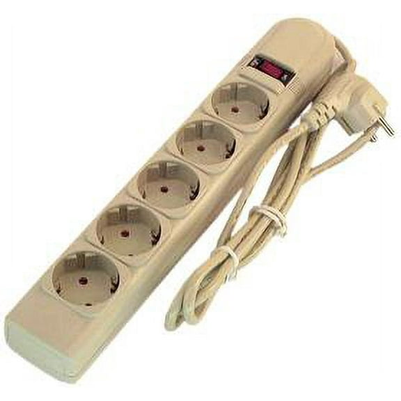 IEC ADP8020 Surge Suppresser Strip with 5 European Shuko Outlets