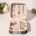 thumbnail image 5 of PhooArto Small Jewellery Box, Wood Board Sunflower Cow Portable Travel Mini Jewelry Case for Women Leather Ring Organizer, 5 of 5