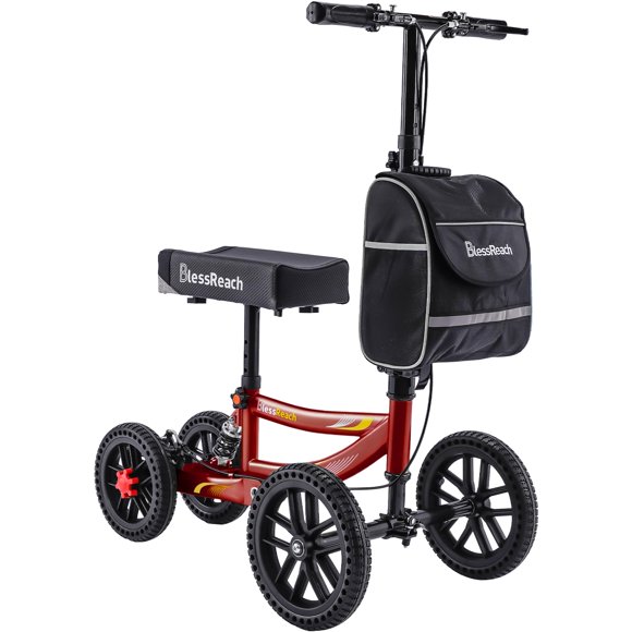Patinete de rodilla BlessReach, todo terreno, plegable, 136 kg de capacidad
