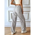 thumbnail image 6 of Women'S Pants High Waist Solid Bottom with Pockets Trousers Light Gray S, 6 of 8