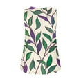thumbnail image 3 of UPPADA Cute Tank Tops for Women Trendy Crewneck Floral Summer Tops Sleeveless Blouses Dressy Casual Graphic Tank Tops Beige,M, 3 of 5