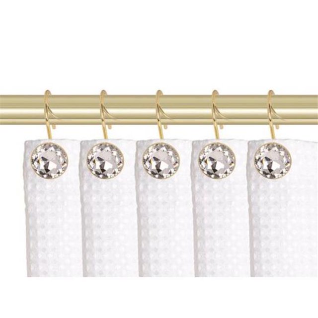 Utopia Alley HK23GD Anneaux de Rideaux pour Salle de Bain, Or - Ensemble de 12