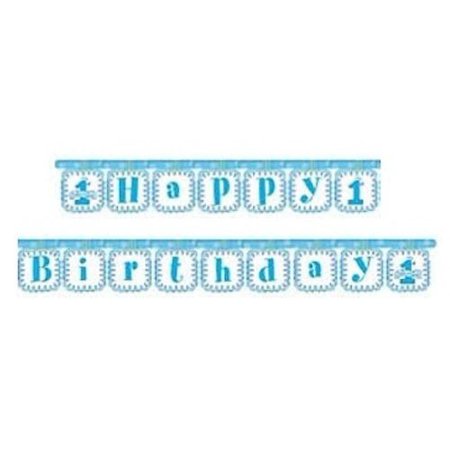 1st Birthday Little Champ Boy Happy Birthday Banner 1ct