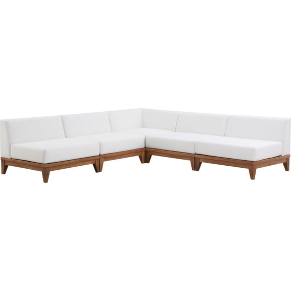 Meridian Furniture Rio Off White Water Resisting Fabric Modular Sectional