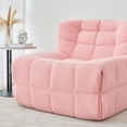 thumbnail image 4 of BSHTI Bean Bag Chair Sofa,Sherpa Beanbag Chair Couch for Adults,Armless Tufted Bean Bag Lounge Soft Comfy Chair for Bedroom,Living Room or Balcony(Pink), 4 of 8