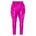 thumbnail image 1 of YONGHS Kids Girls Shiny Metallic Hip Hop Street Dance Harem Pants Trouser Hot Pink 3-4, 1 of 6