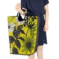 thumbnail image 4 of Yayeee Freestanding Laundry Hamper with Handle Collapsible Large Storage Basket for Clothes, Yellow Flowers, 4 of 7