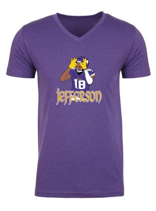 Men's Homage Justin Jefferson Gold Minnesota Vikings Caricature Player Tri-Blend T-Shirt Size: Large