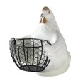 thumbnail image 1 of Cestas de Alambre Adorno de Gallina Decoración Multis Contenedor Doméstico Diseño de Pollo Almacenamiento de Huevos para Cocina Gabinete de Granja blanco Sunnimix Cestas de alambre, 1 of 8