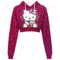 thumbnail image 1 of Hello Kitty Chandail en Molleton Court à Manches Longues pour Femmes, Motif, Chandail Noir, Chandail à Capuchon de Mode pour Femmes, 1 of 7