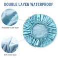 thumbnail image 3 of 2PCS Shower Cap Bathing Cap Waterproof Shower Cap Elastic Waterproof Shower Caps for Ladies Spa Salon Purple+Dark Blue, 3 of 5