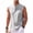 Gray, variant on yillto Men Tank Tops Sleeveless Shirts Round Neck Buttons Beach Vacation Tees Solid Color Loose Summer Tshirts