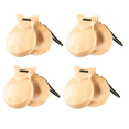 thumbnail image 1 of 4PCS Spanish Castanets Traditional Flamenco Castanets Wooden Hand Percussion Castanets Music Instrument for Beginner-A, 1 of 5