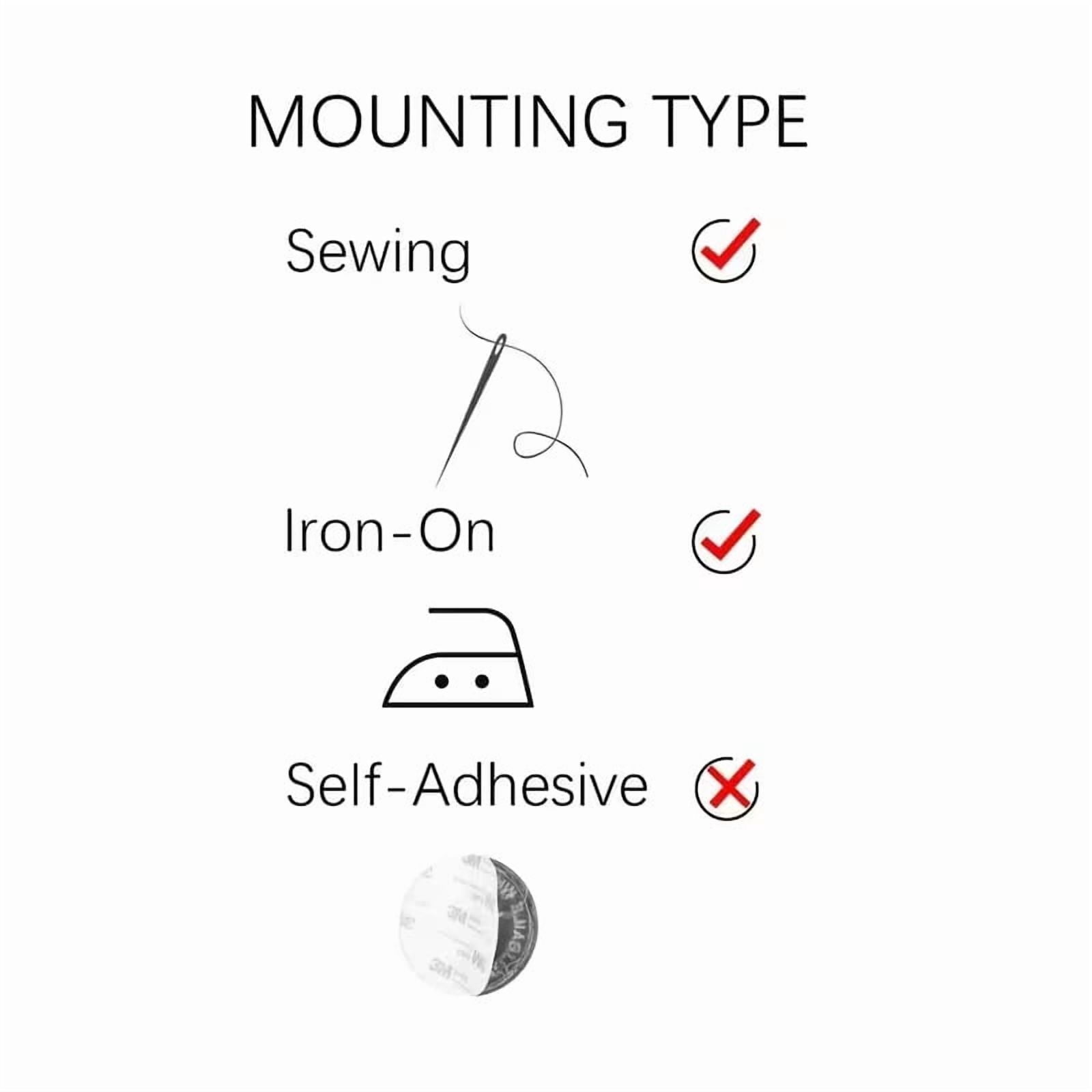 3pcs Dark Rose Embroidery Patch Stickers - DIY Iron-On or Sew-On Decorative Patches with Shiny Black Edge