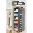 thumbnail image 5 of mDesign Soft 10 Shelf Fabric Closet Hanging Storage Unit, 2 Pack - Charcoal Gray, 5 of 8