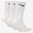 thumbnail image 2 of Nike Unisex Everyday Lightweight Crew Training Socks (3 Pair) (White/Black, L), 2 of 3