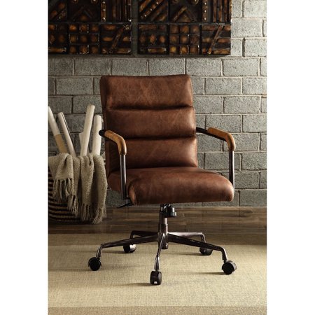 brown swivel office chair with product