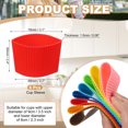 thumbnail image 2 of Uxcell 6Pack Fundas para Tazas de Café, Fundas de Silicona Reutilizables Resistentes al Calor, Protector de Taza Antideslizante para Hogar, Viaje, Taza de Café, Vasos, Botellas de Agua, Botas, Rojo, 2 of 6