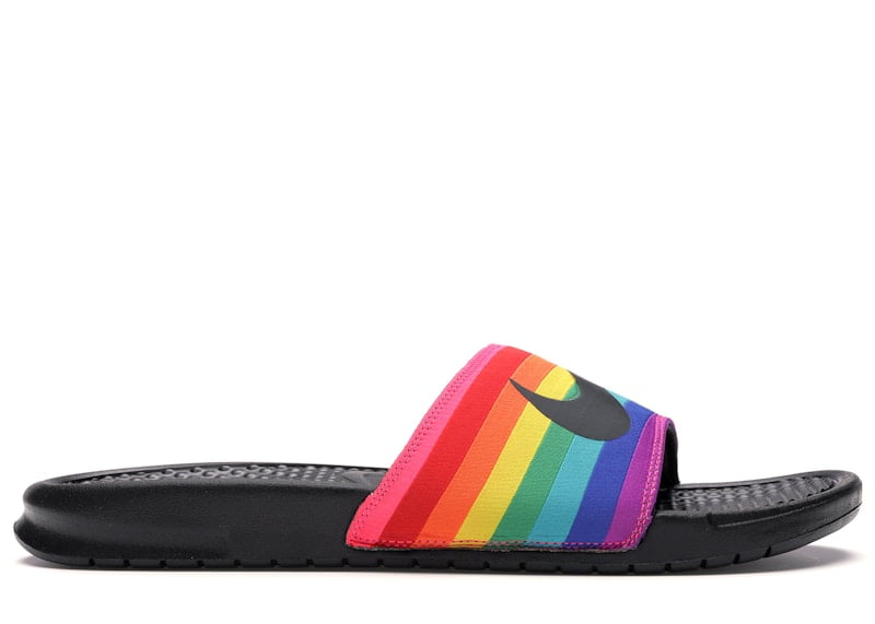 nike iridescent slides