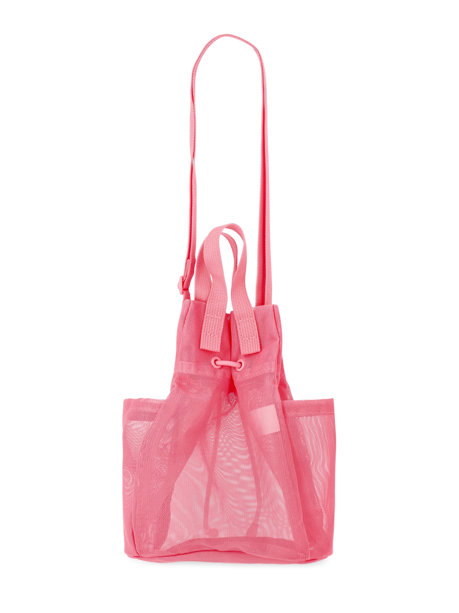No Boundaries Women's Drawstring Crossbody, Peach