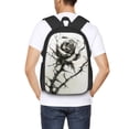 thumbnail image 4 of Disketp Black And White Rose Mochila Minimalista de Gran Capacidad, Mochila de Viaje para Escuela, Trabajo o Uso Diario, 4 of 6