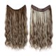 thumbnail image 1 of Nvzi Extensiones de cabello con alambre, gruesas, rizadas y onduladas, invisibles, con clip, sintéticas, para mujer, 20 pulgadas, rubio playa., 1 of 2