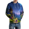 thumbnail image 5 of Enchanted Castle Night Scene-2 3D Print Hoodie Men Women Autumn Thin Pullover Sweatshirt Vintage Streetwear Tops, 5 of 6