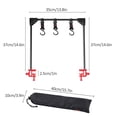 thumbnail image 3 of Outdoor Desktop Shelf Ultralight Portable Desktop Storage Rack Multifunction Aluminum Alloy Adjustable Camp Shelf with Hook, 3 of 8