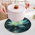 thumbnail image 5 of WOBOGO Glowing Lotus Flower Coil Placemats 3pcs Resistant Hot Pads Mat for Table Counter Cooking Potholder 15in, 5 of 6