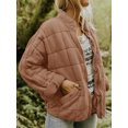 thumbnail image 2 of Chouyatou Women's Causal Lightweight Jacket Stand Collar Long Sleeve Zip Up Winter Coats, 2 of 4