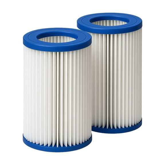 Nispira Pool Filter Replacement for Bestway Flowclear Hot Tubs Type II Cartridge Lay Z Spa Filter Pump 58094 530-800 Gal. | Pack of 2
