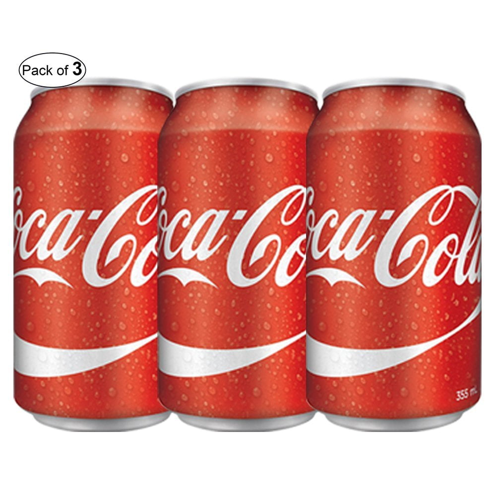 Coca Cola Coke Classic Cans 355ml (Pack of 3)