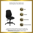 thumbnail image 4 of Mid-Back Black Fabric 1.75" Back Adjustment Ergonomic Task Office Chair, 4 of 12