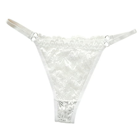 Womens Thongs Sexy Underwear High Waisted No Show Panties Underpants Nylon Breathable Mesh Low Rise Brief Base Low Rise Thong with Lace Panty Plus Size Full Coverage Soft Stretch Boxer Shorts