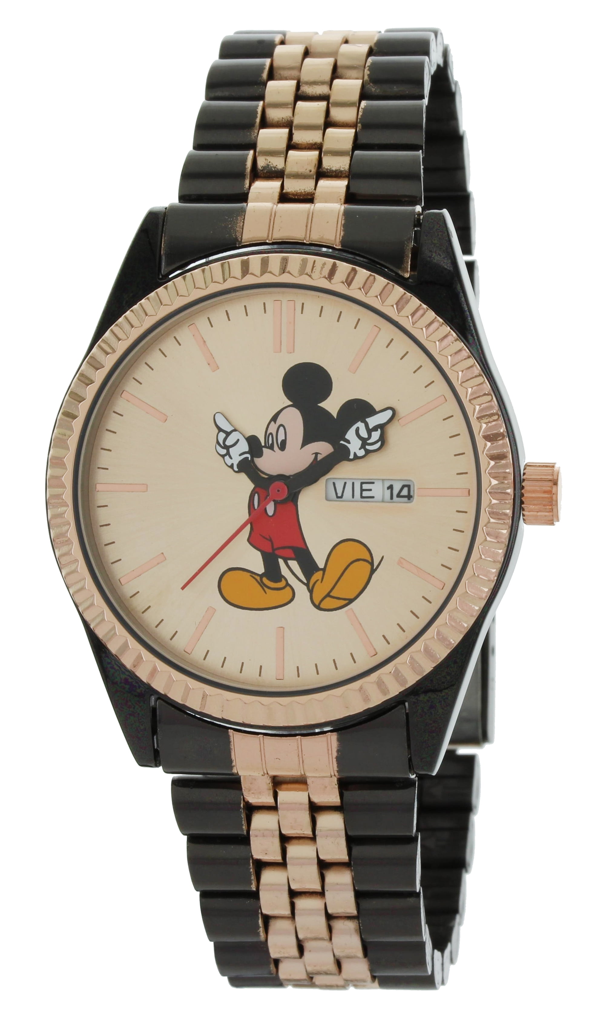 Men's Disney Donald Duck Silver Dial Metal Strap Watch With