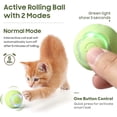 thumbnail image 3 of Interactive cat ball, green self-rolling intelligent indoor cat T, 3 of 5