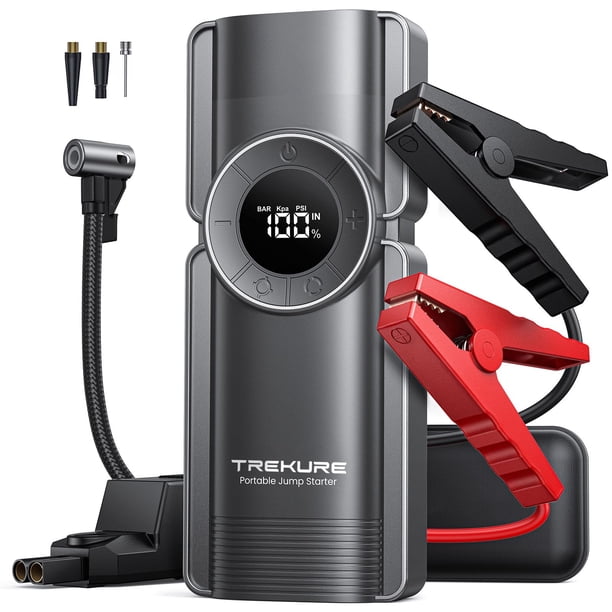 Jump Starter portátil TREKURE 5000A para coche con compresor de aire