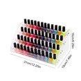 thumbnail image 3 of letairis Nail Polish Display Stand PS Plastic Polishes Bottles Desktop Storage Holder Space Saving Showing Shelf Multifunction Rack 4 Layer, 3 of 6