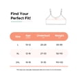 thumbnail image 5 of INNERSY Cotton Padded Training Bras for Girls, Adjustable Straps Teen Bras 3 Pack(XL,Bright), 5 of 5