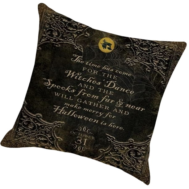 Yuarrent Funda de almohada decorativa, decoración de Halloween, funda de almohada acogedora con patrón de calabaza, funda de cojín cuadrada para sofá, Decoración del hogar once SXYM42 Yuarrent HA060851-11B
