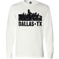 thumbnail image 3 of Inktastic Dallas Texas City Skyline with Grunge Long Sleeve T-Shirt, 3 of 5